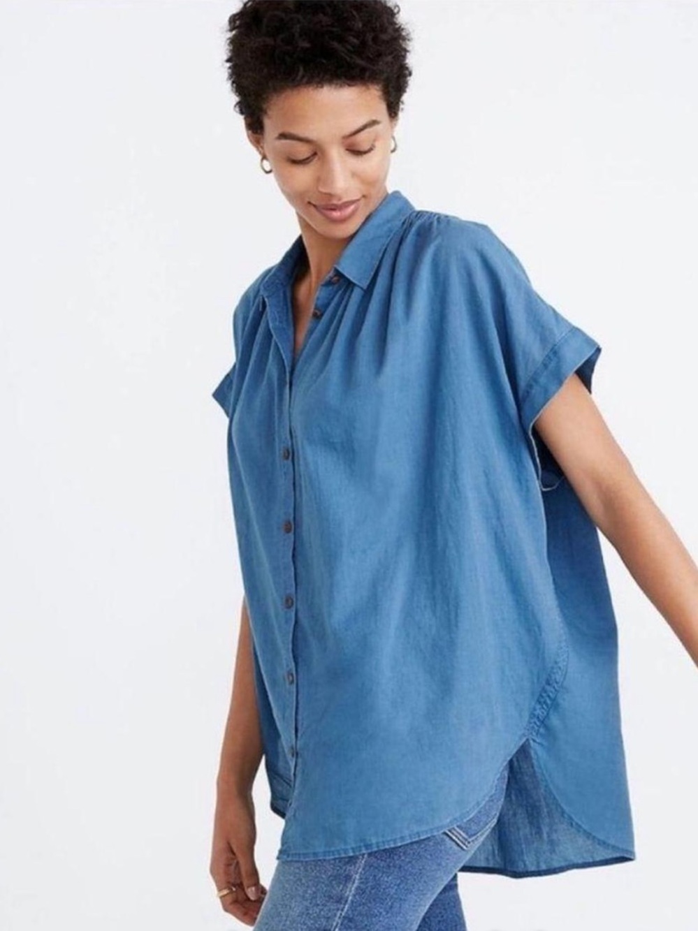 Madewell 100% cotton indigo dyed shirt
